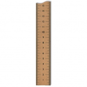 0.5m Wooden Rule - Vertical Scale